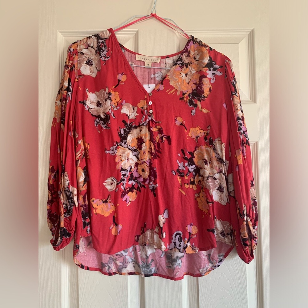 NWT VICI Elvira Floral Blouse